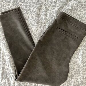 Knox Rose leggings M slate grey/ tan nwot